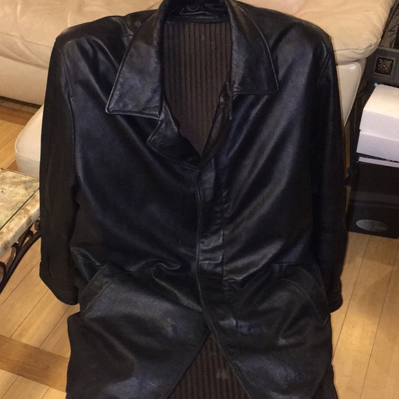 COPY - Mens Leather Coat Size XXL - Picture 4 of 8